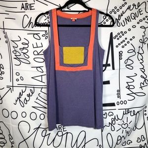 Hinge Clothing Nordstrom Square Neck Colorblock Sleeveless Top